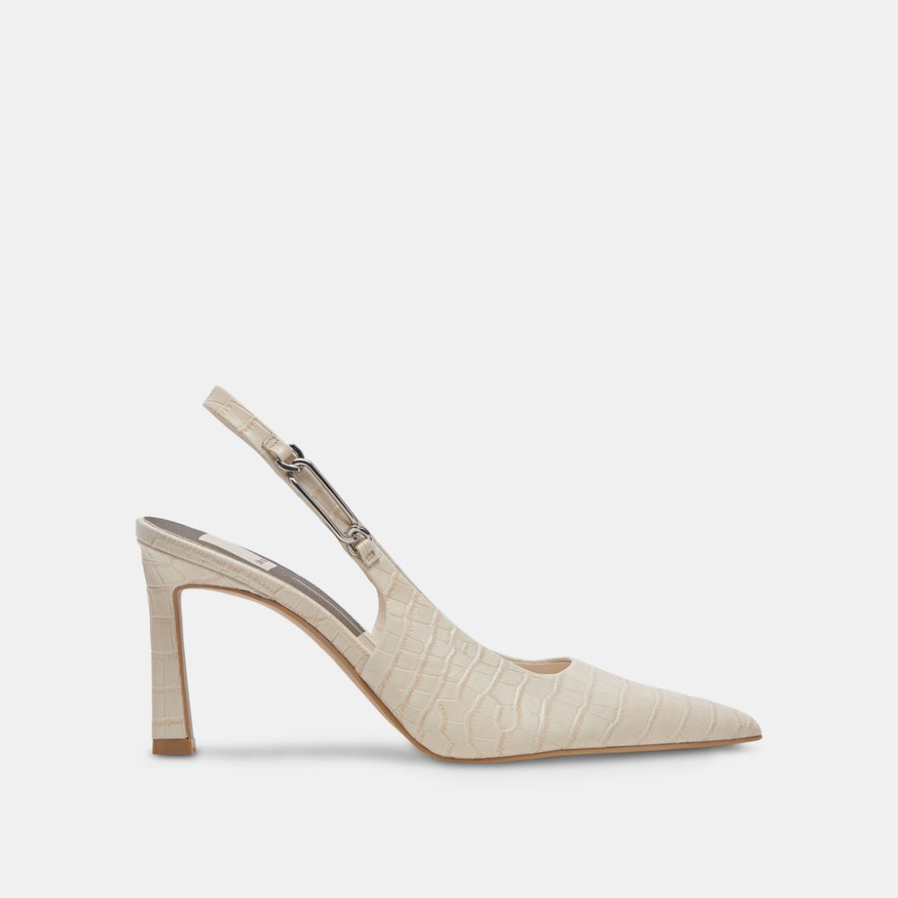 Dolce Vita Krista Heels Sand Embossed Leather