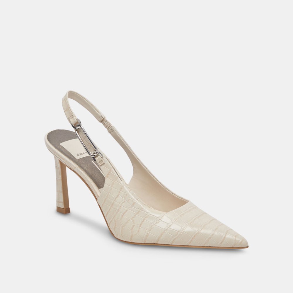 Dolce Vita Krista Heels Sand Embossed Leather