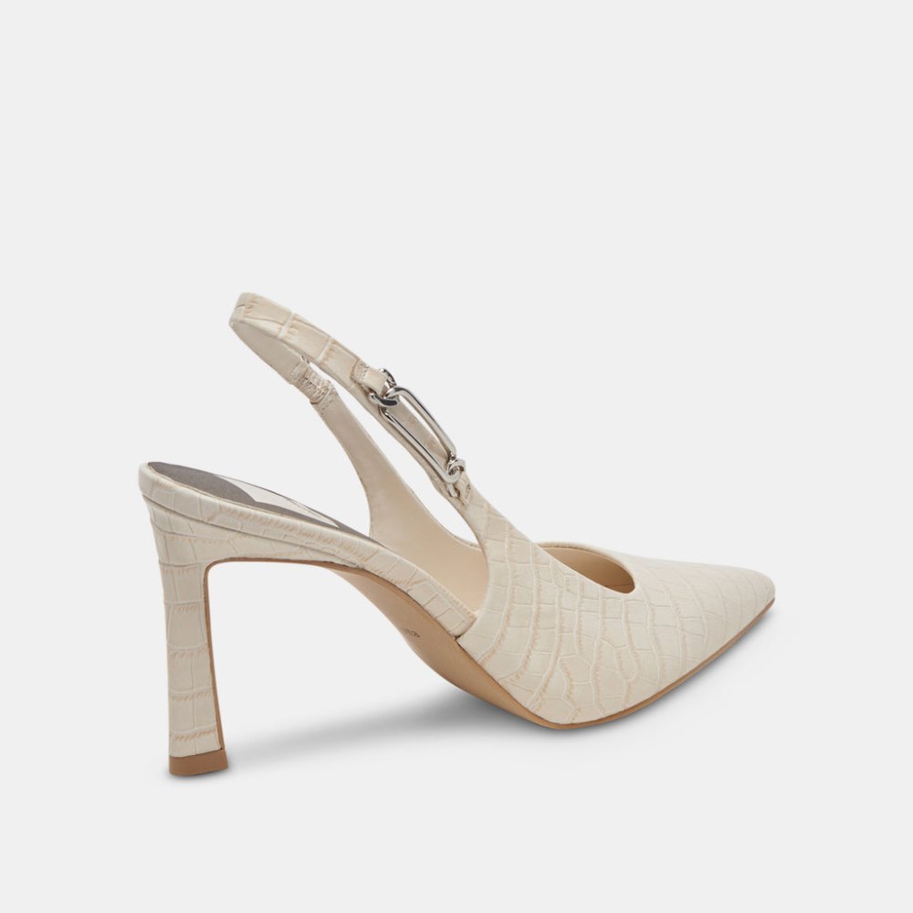 Dolce Vita Krista Heels Sand Embossed Leather