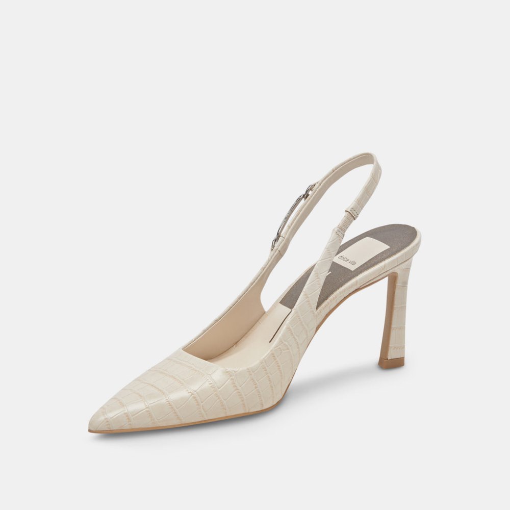 Dolce Vita Krista Heels Sand Embossed Leather