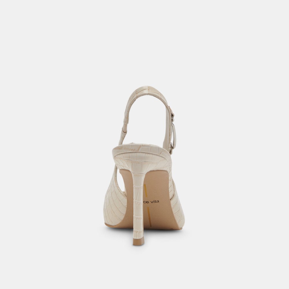 Dolce Vita Krista Heels Sand Embossed Leather