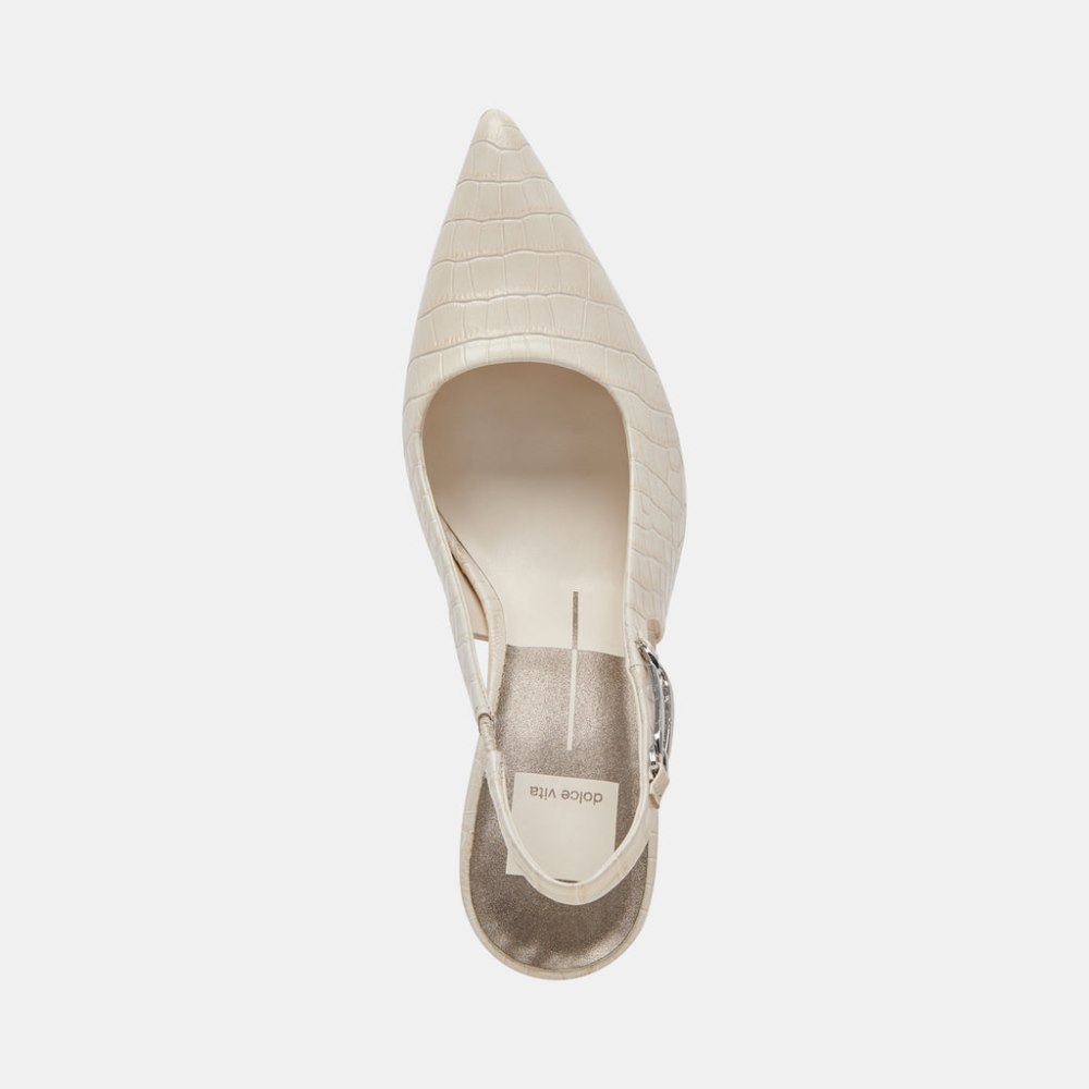 Dolce Vita Krista Heels Sand Embossed Leather