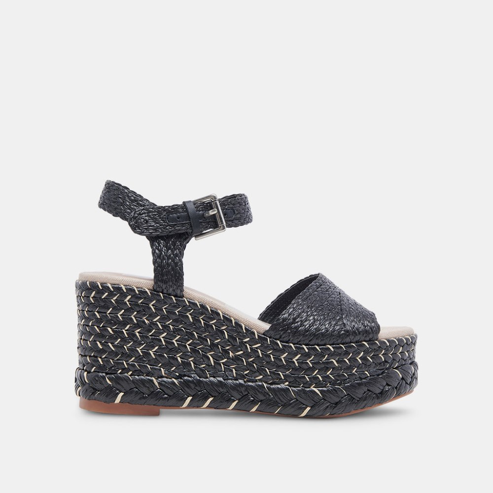Dolce Vita Tiago Wedges Black Raffia