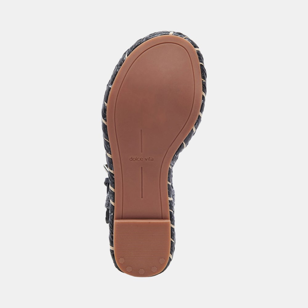 Dolce Vita Tiago Wedges Black Raffia