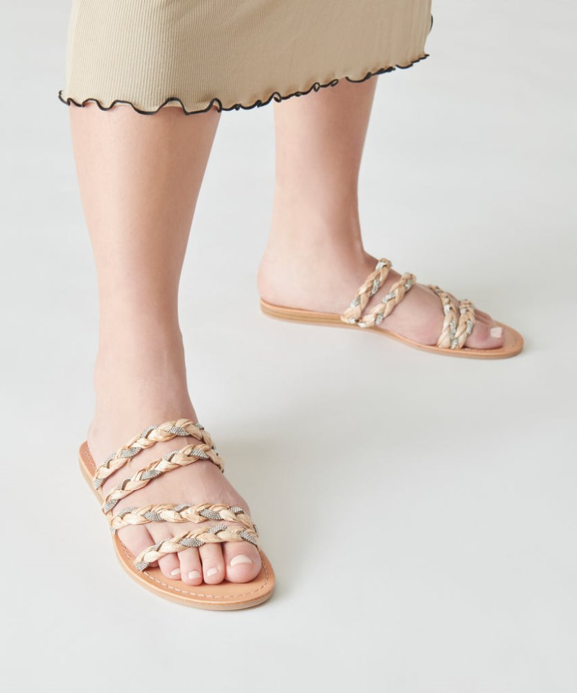 Dolce Vita Khloe Sandals Natural Rhinestone