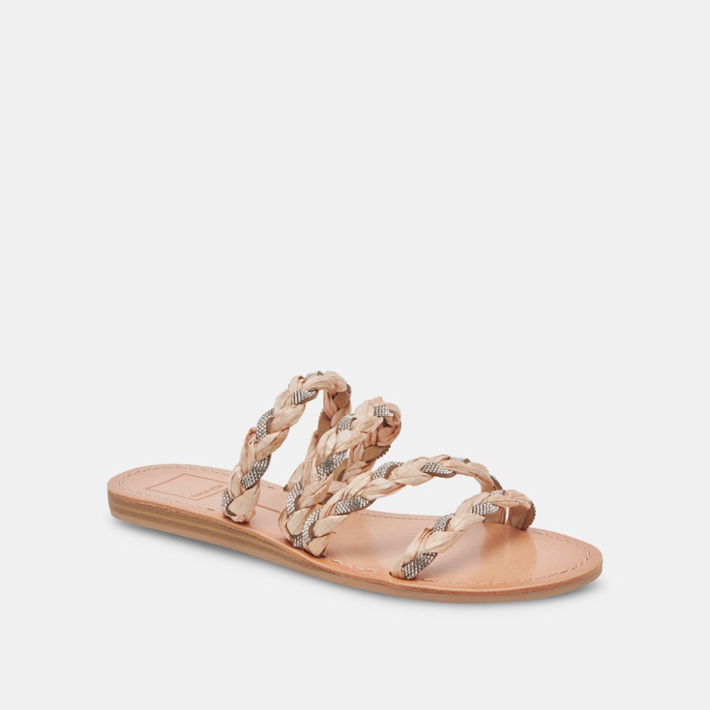 Dolce Vita Khloe Sandals Natural Rhinestone