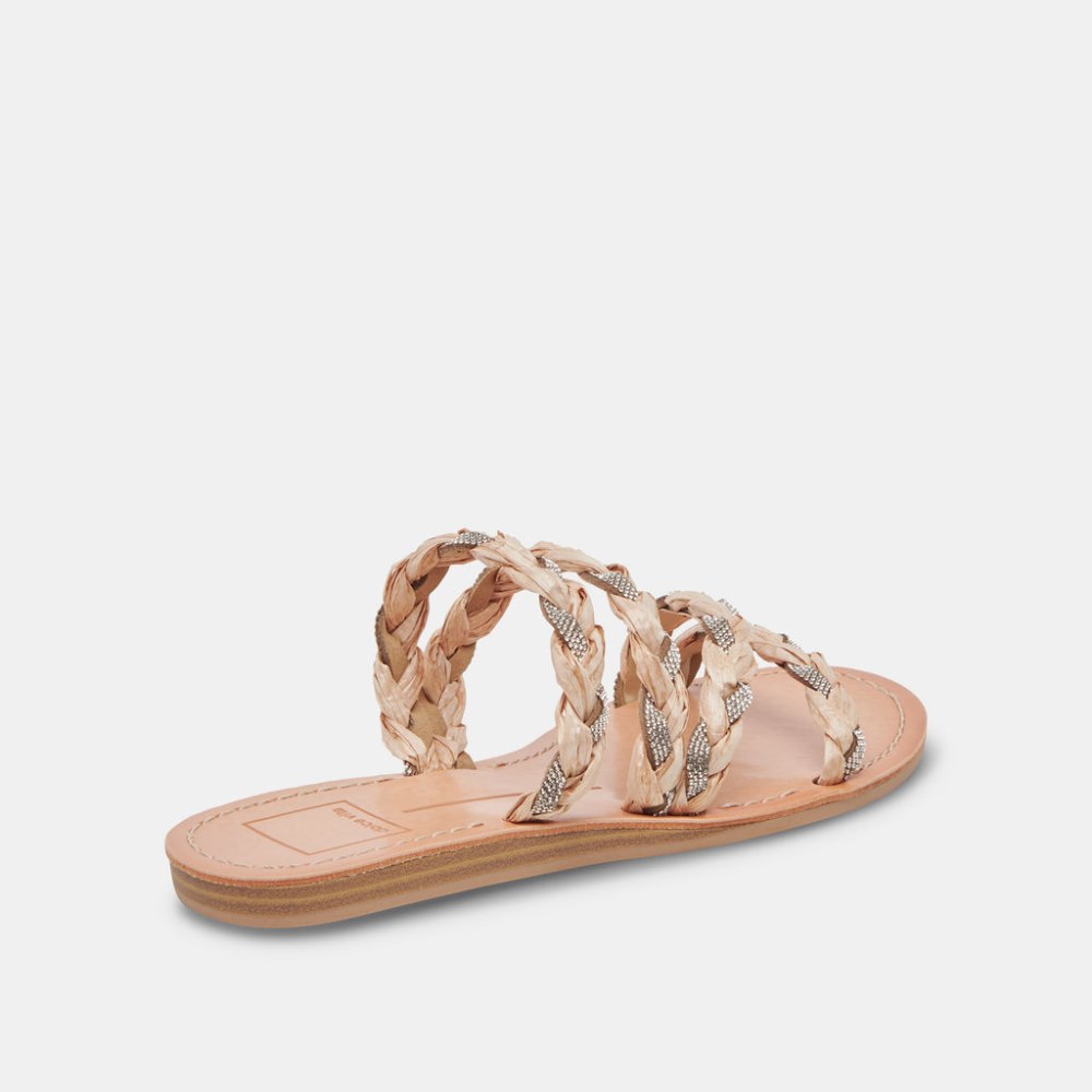 Dolce Vita Khloe Sandals Natural Rhinestone