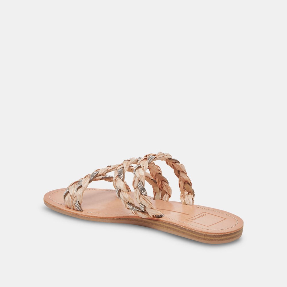 Dolce Vita Khloe Sandals Natural Rhinestone