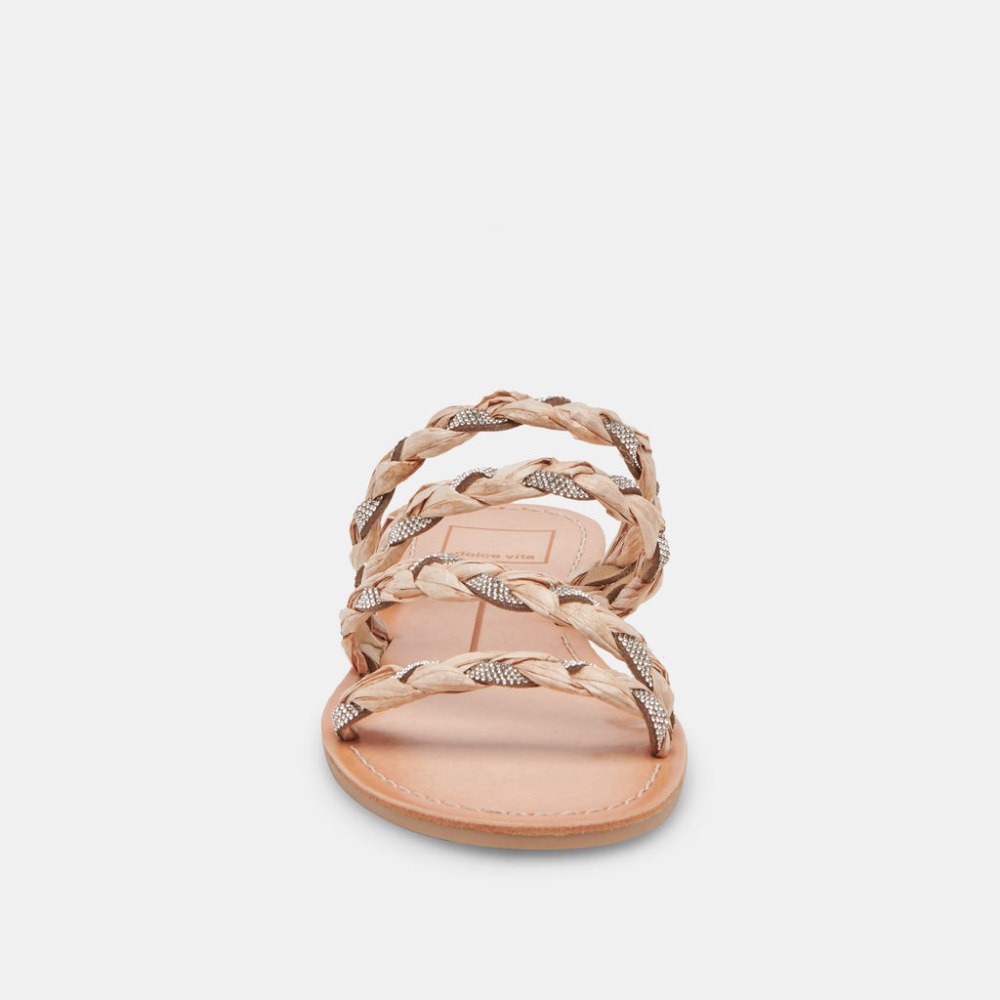 Dolce Vita Khloe Sandals Natural Rhinestone