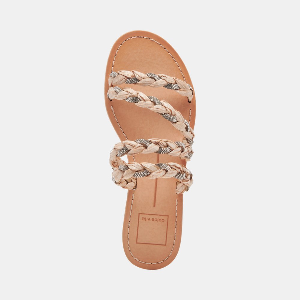Dolce Vita Khloe Sandals Natural Rhinestone