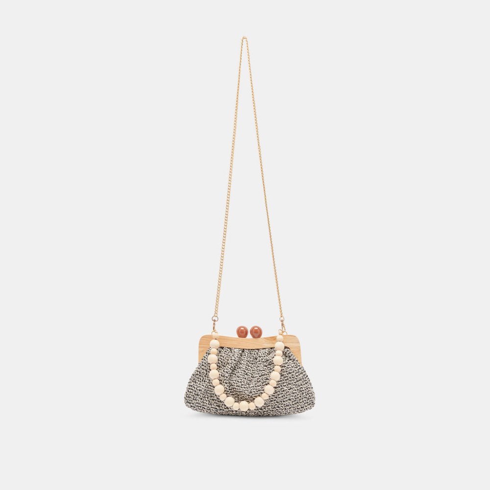 Dolce Vita Randy Clutch Black White Knit