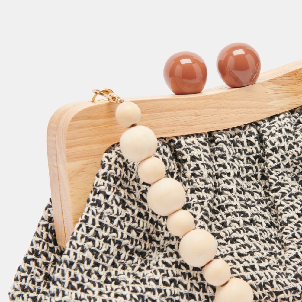 Dolce Vita Randy Clutch Black White Knit