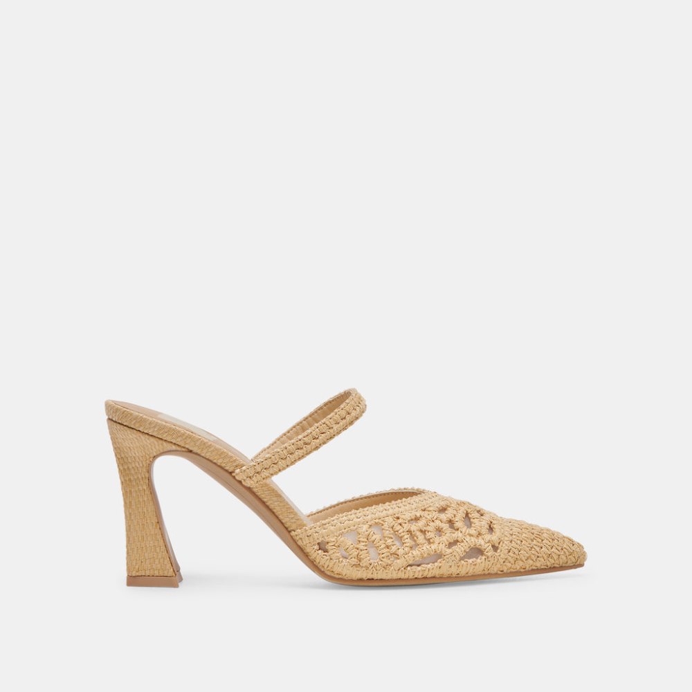 Dolce Vita Nassau Heels Natural Raffia