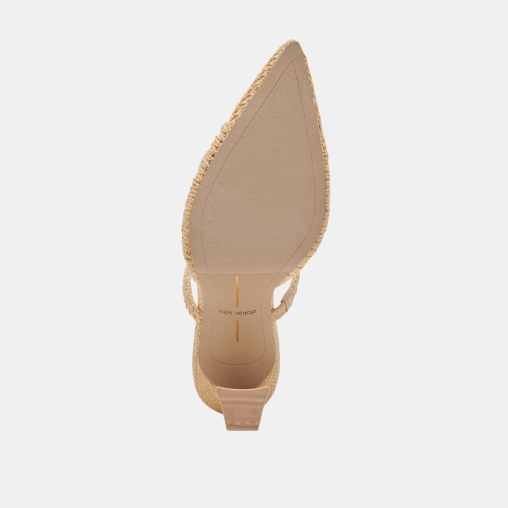 Dolce Vita Nassau Heels Natural Raffia