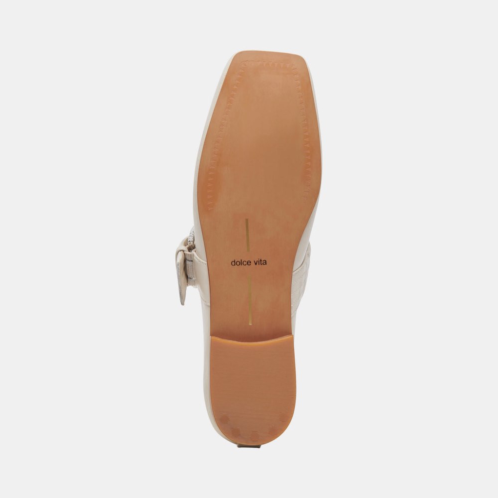 Dolce Vita Arora Ballet Flats Ivory Crinkle Patent