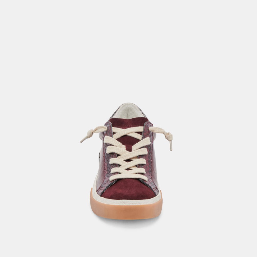 Dolce Vita Zina Sneakers Burgundy Crinkle Patent