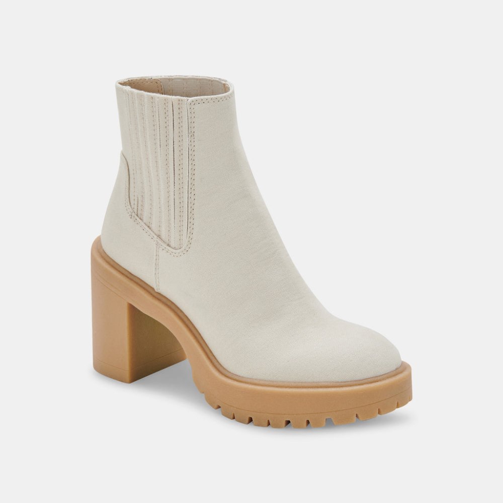 Dolce Vita Caster Booties Sandstone Canvas