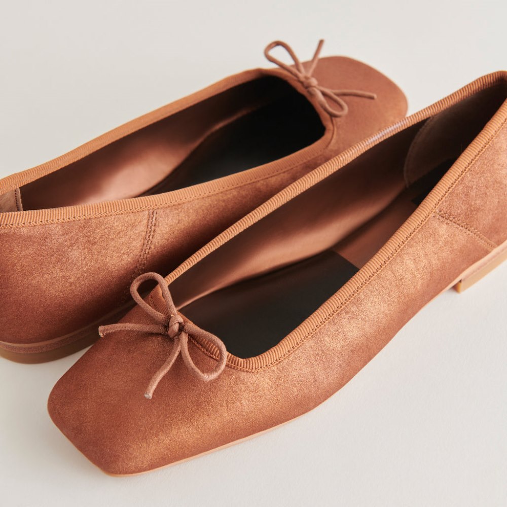 Dolce Vita Anisa Ballet Flats Copper Metallic Suede