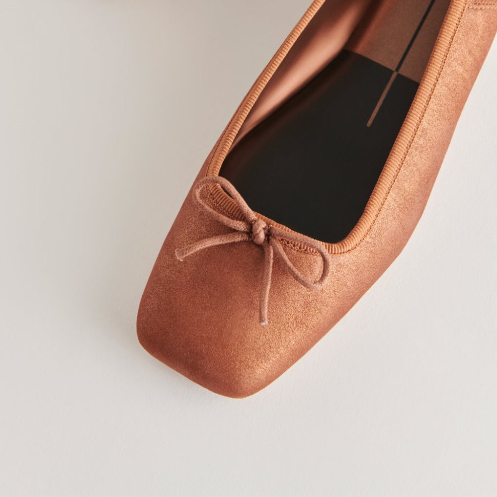 Dolce Vita Anisa Ballet Flats Copper Metallic Suede