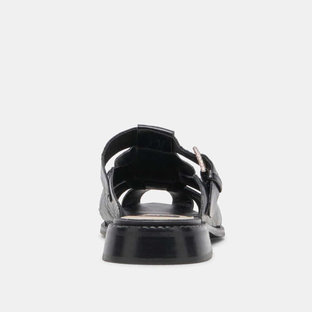 Dolce Vita Hippie Flats Midnight Crinkle Patent