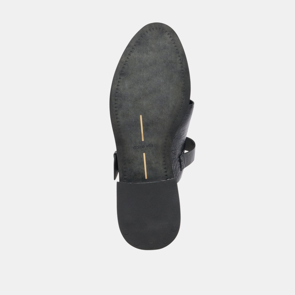 Dolce Vita Hippie Flats Midnight Crinkle Patent