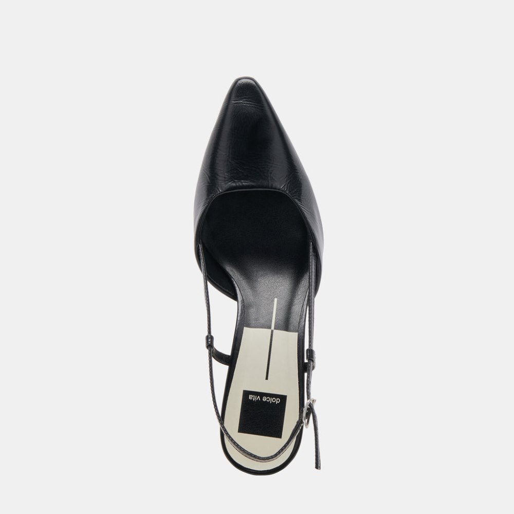Dolce Vita Odela Wide Heels Midnight Crinkle Patent