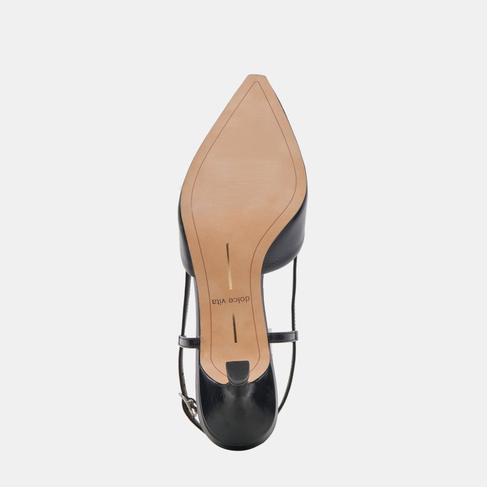 Dolce Vita Odela Wide Heels Midnight Crinkle Patent