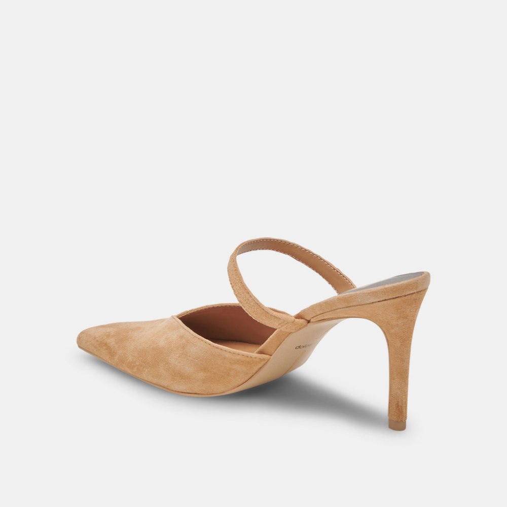 Dolce Vita Kanika Wide Heels Tan Suede