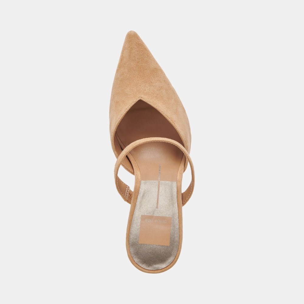 Dolce Vita Kanika Wide Heels Tan Suede