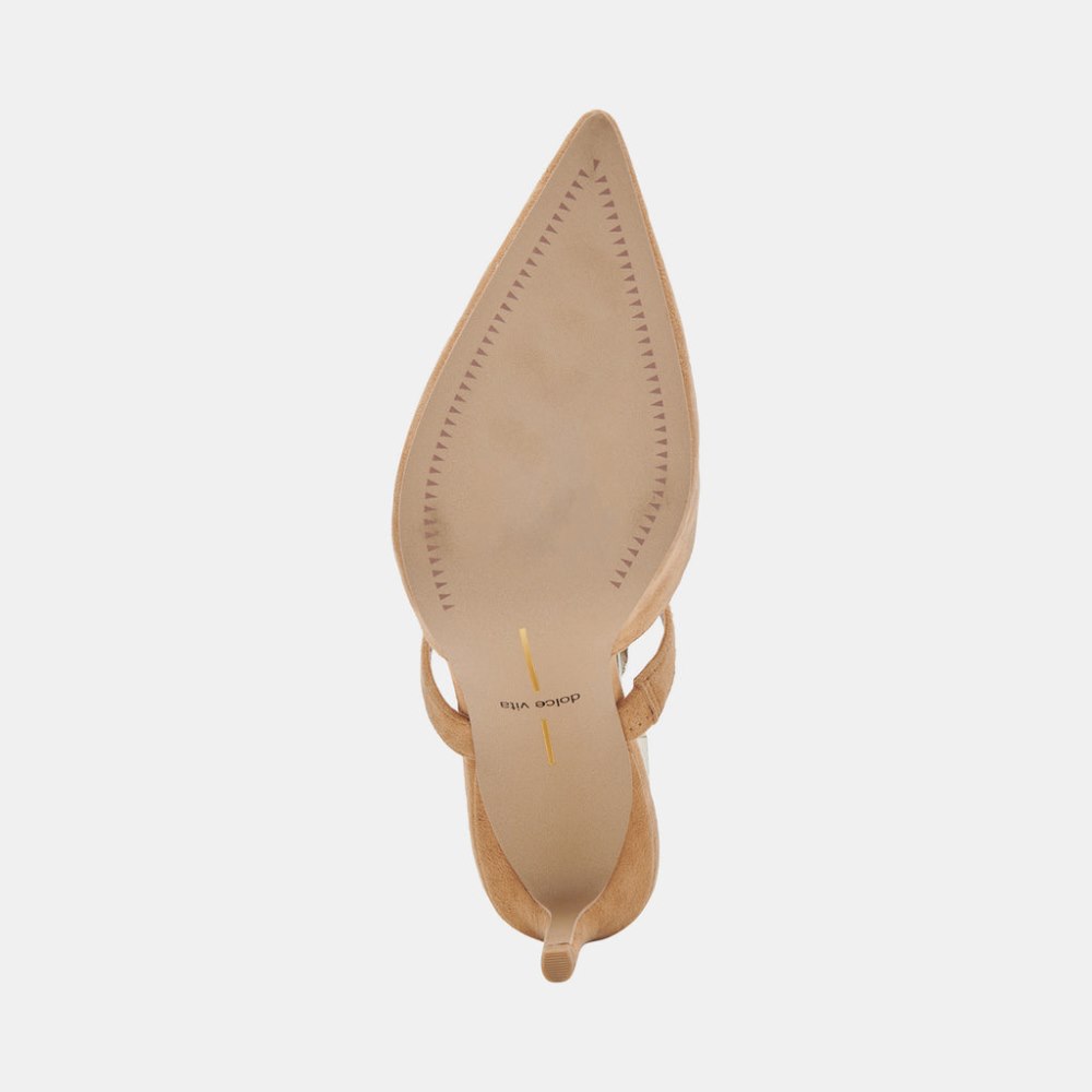 Dolce Vita Kanika Wide Heels Tan Suede