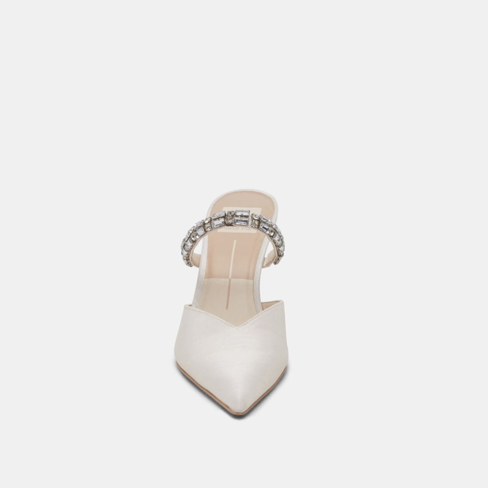 Dolce Vita Kanika Rhinestone Heels Off White Rhinestone