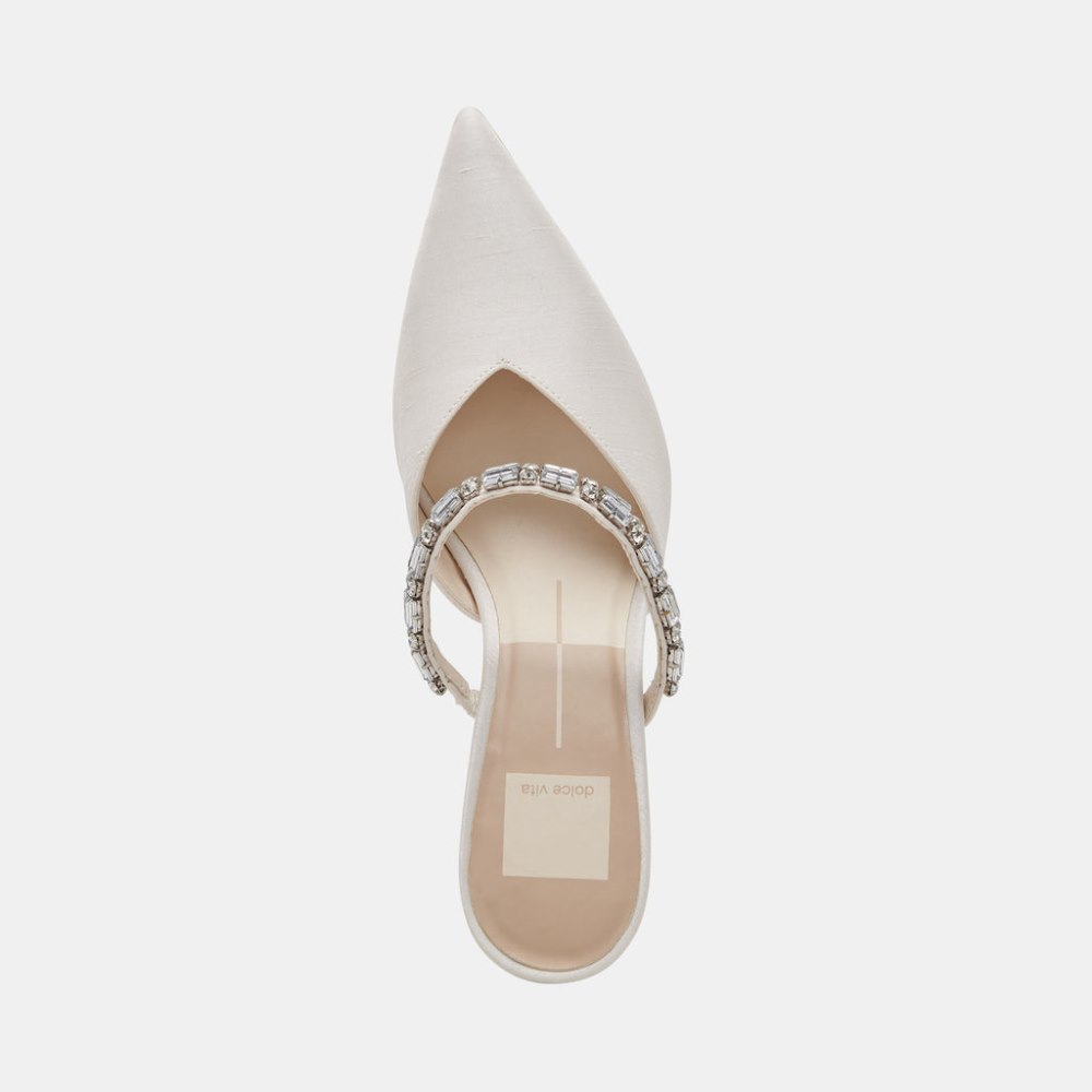 Dolce Vita Kanika Rhinestone Heels Off White Rhinestone