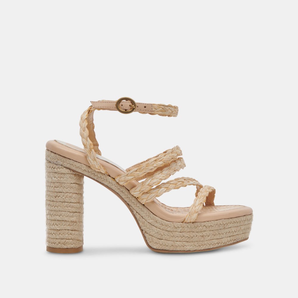 Dolce Vita Catina Heels Lt Natural Raffia
