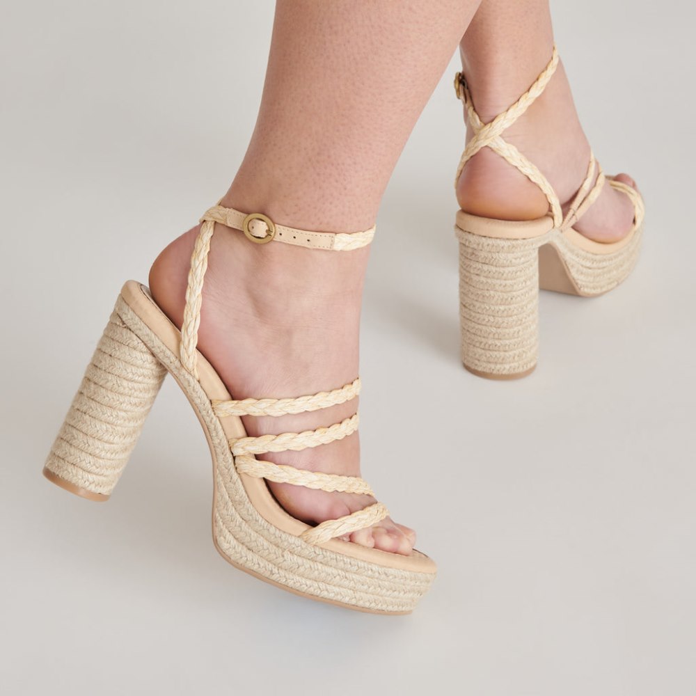 Dolce Vita Catina Heels Lt Natural Raffia