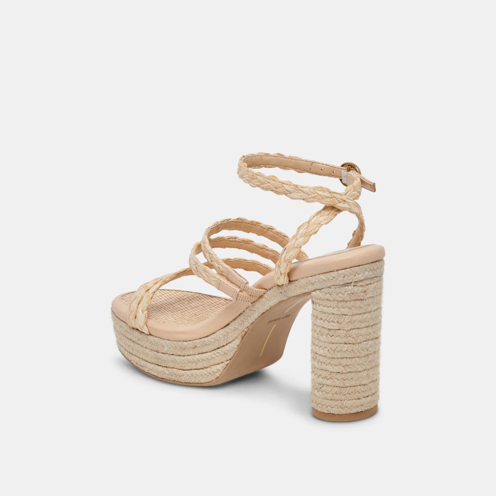 Dolce Vita Catina Heels Lt Natural Raffia