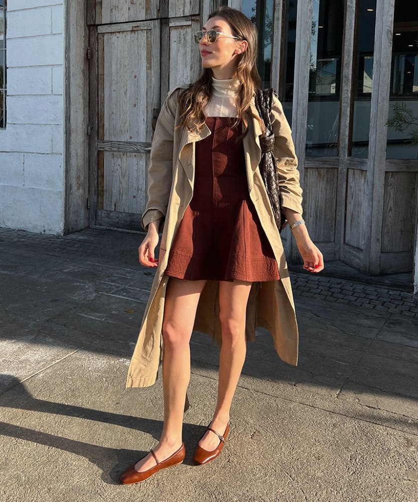 Dolce Vita Reyes Ballet Flats Brown Crinkle Patent