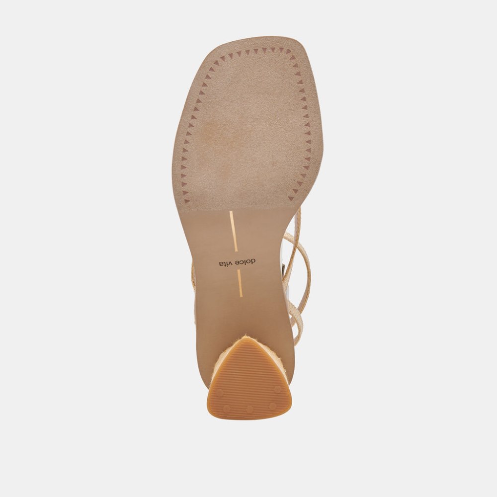 Dolce Vita Banita Sandals Lt Natural Raffia