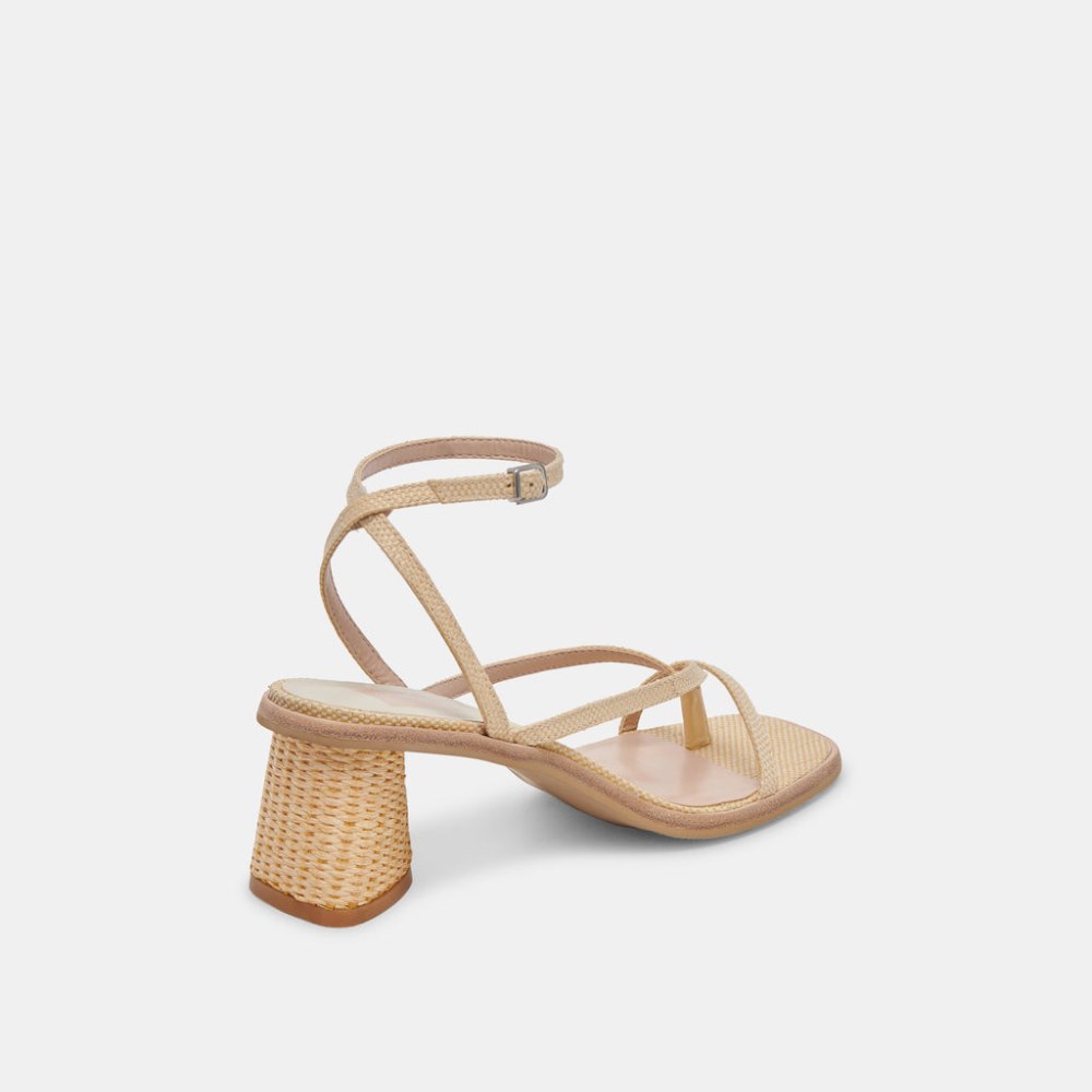 Dolce Vita Banita Sandals Lt Natural Raffia