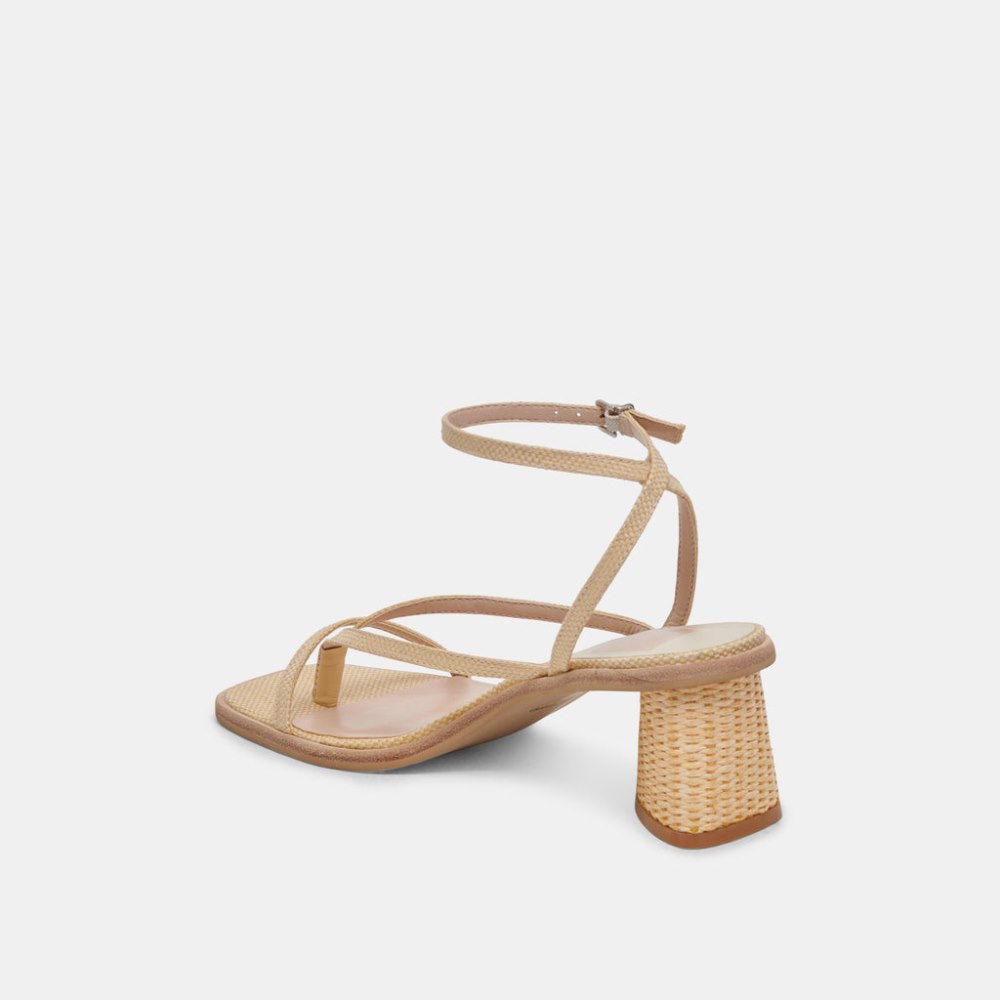Dolce Vita Banita Sandals Lt Natural Raffia