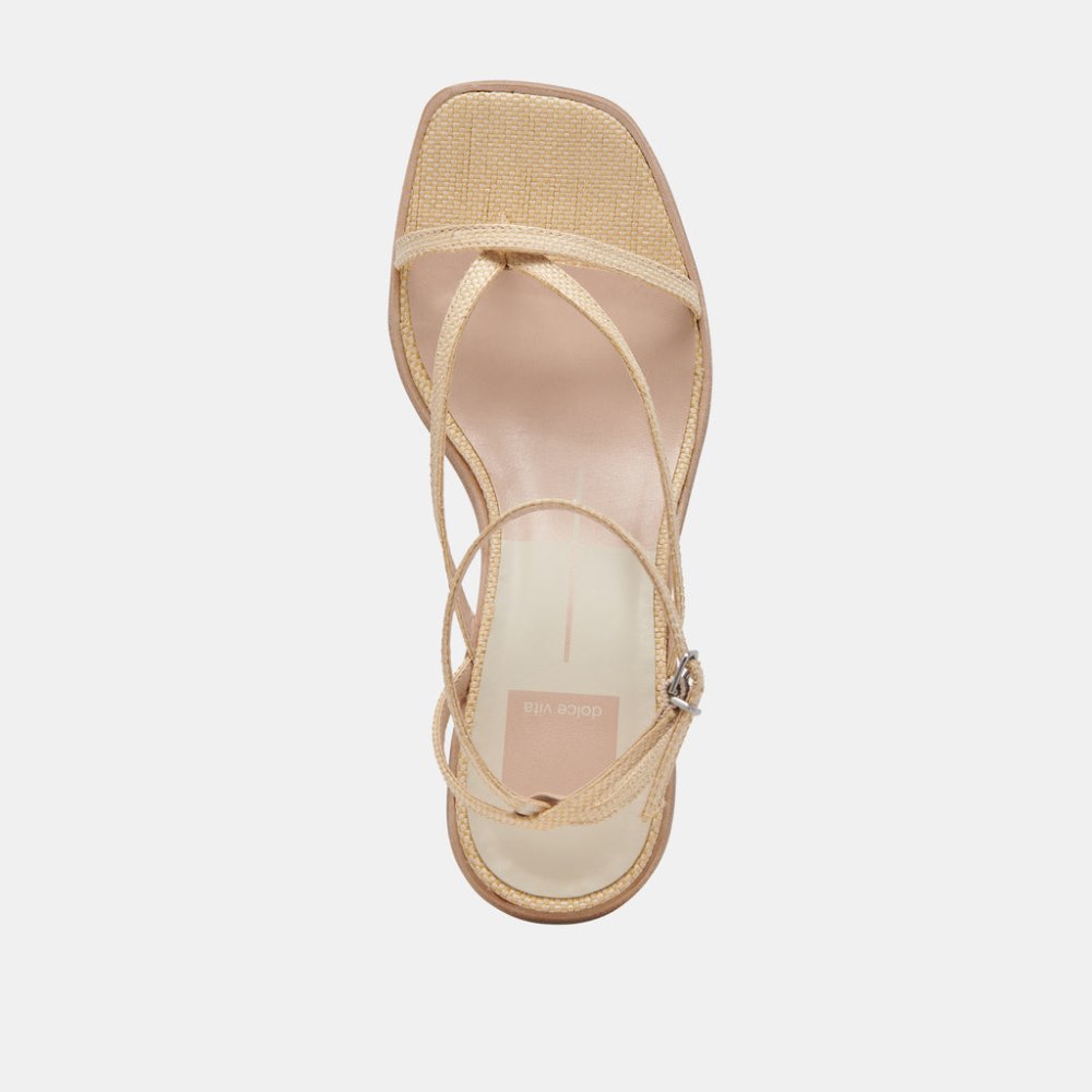 Dolce Vita Banita Sandals Lt Natural Raffia