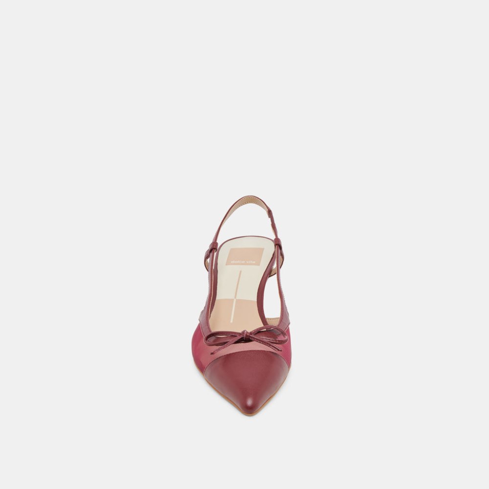 Dolce Vita Kandi Heels Maroon Mesh
