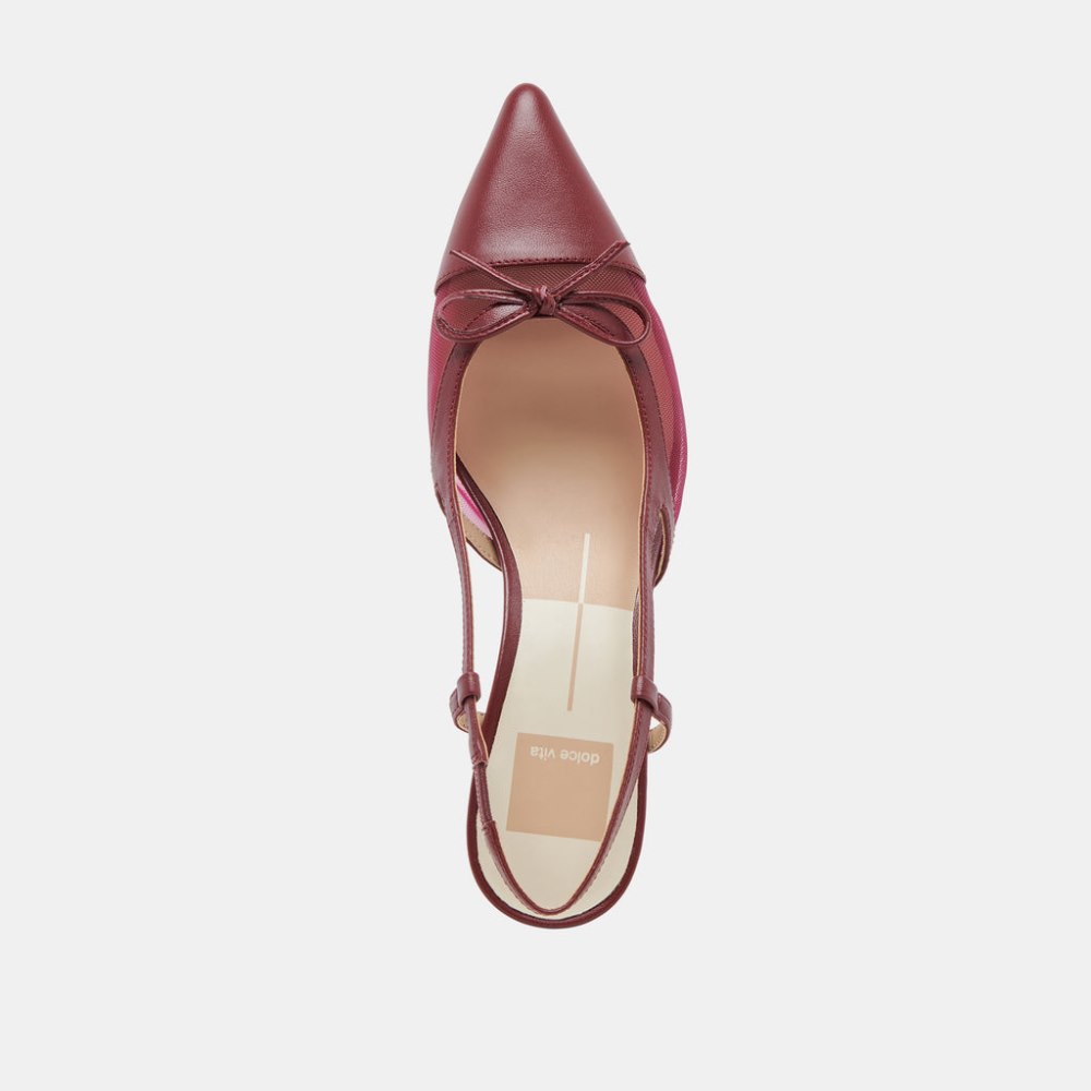 Dolce Vita Kandi Heels Maroon Mesh