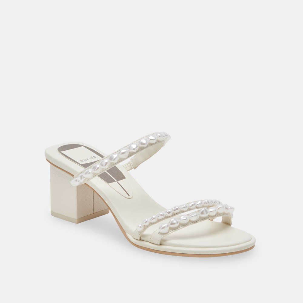 Dolce Vita Tinker Pearl Heels Vanilla Pearls