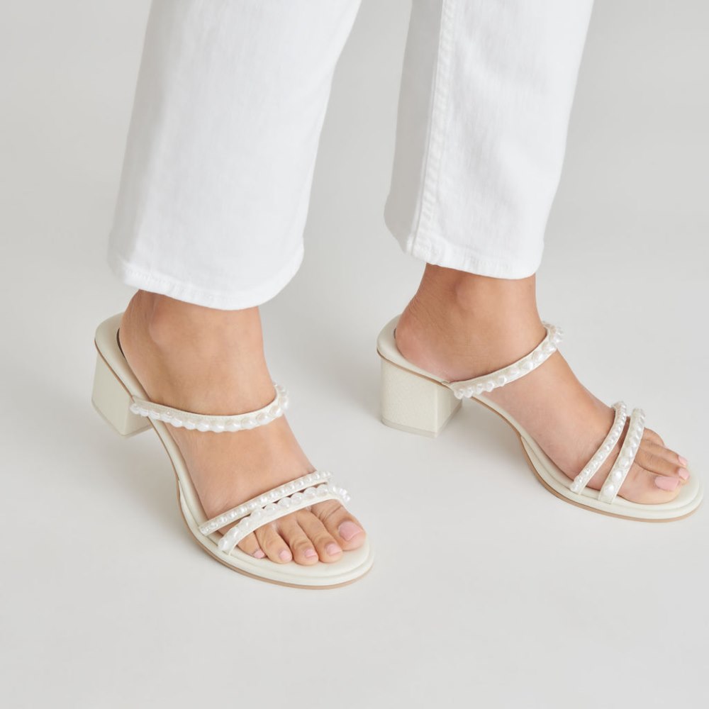 Dolce Vita Tinker Pearl Heels Vanilla Pearls