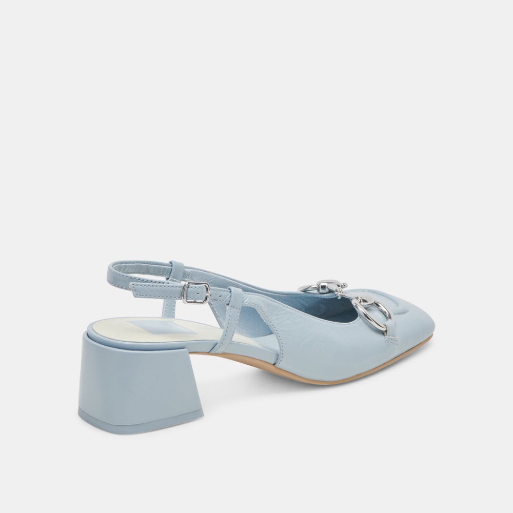 Dolce Vita Melli Heels Sky Blue Crinkle Patent