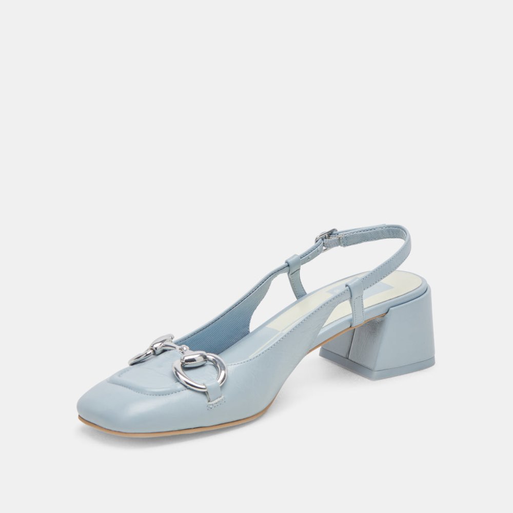 Dolce Vita Melli Heels Sky Blue Crinkle Patent