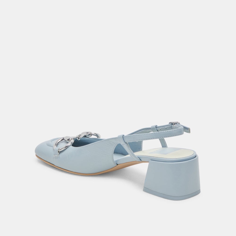 Dolce Vita Melli Heels Sky Blue Crinkle Patent