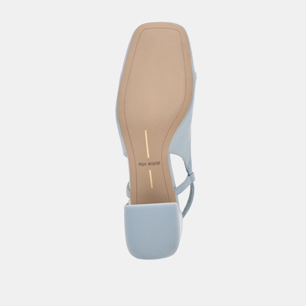 Dolce Vita Melli Heels Sky Blue Crinkle Patent
