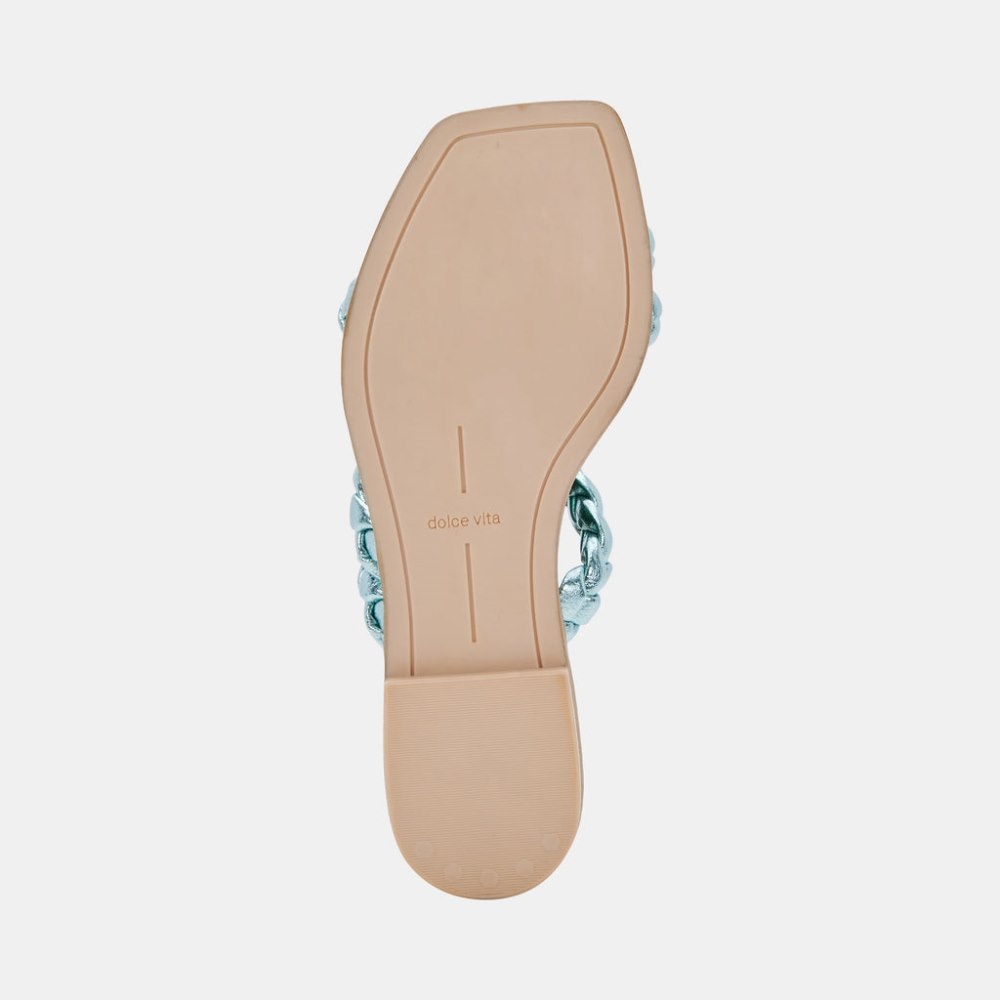 Dolce Vita Iman Sandals Blue Metallic Stella