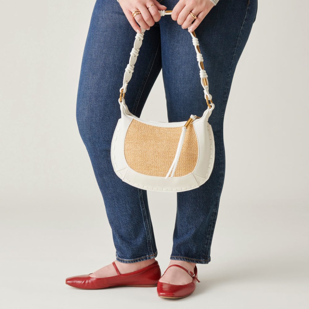 Dolce Vita Eleanor Shoulder Bag Natural Raffia
